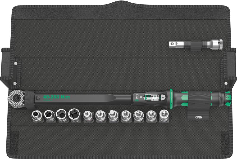 Drehmomentschlüssel-Satz Click-Torque 13-teilig 40-200Nm 1/2" Wera Drehmomentschlüssel-Satz Click-Torque 13-teilig 40-200Nm 1/2" Wera