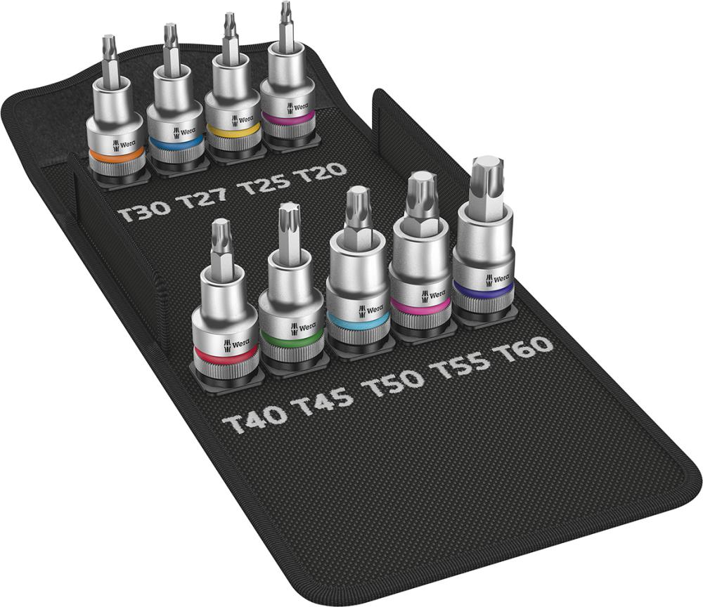 Schraubendrehereinsatz- Satz mit Haltefunktion 1/2" T20-60 9-teilig Wera Schraubendrehereinsatz- Satz mit Haltefunktion 1/2" T20-60 9-teilig Wera