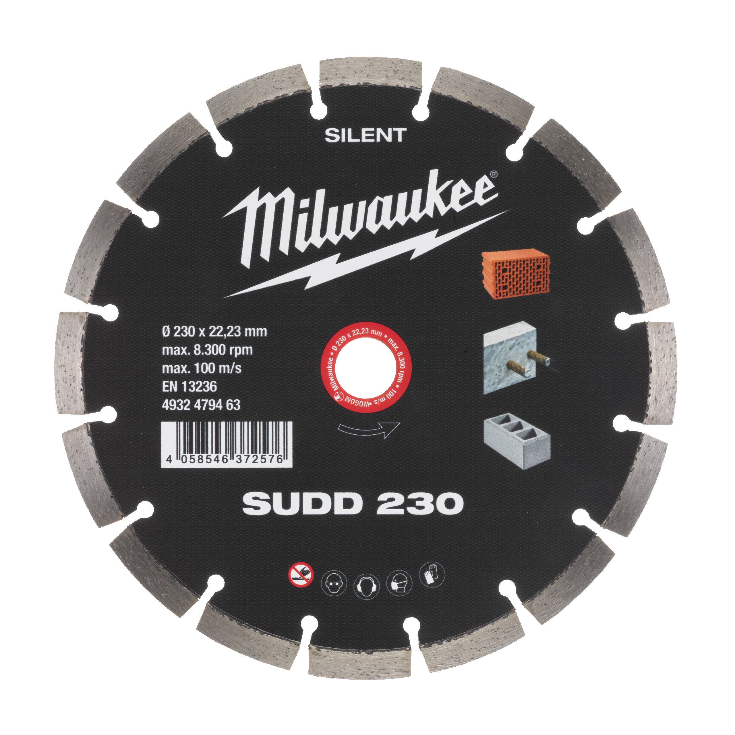 Diamanttrennscheibe Silent SUDD 230 mm für harte Materialien