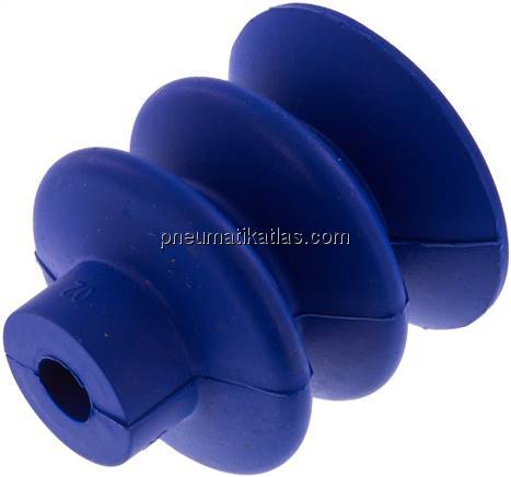 Balgsauger, 2,5-fach, Ø 40x20mm, PUR (55A), blau