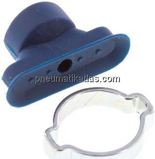 Ovalsauger, 24 x 8mm, Hub 1mm, Polyurethan (65A, blau)