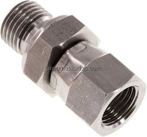 Einstellb. Einschraubverschr. UNF 1/2"-20(IG)-G 1/4"(AG)