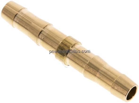 Schlauchverbindungsrohr DIN EN 560, 8 (5/16")mm-8 (5/16")mm, Messing