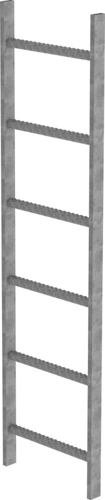 Schachtleiter 6 Sprossen L 1,68 m B440 mm LW 300 mm Stahl verzinkt