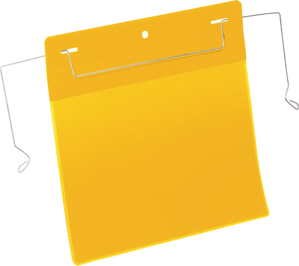 Dokumententasche B210xH148 mm A5 quer gelb mit Drahtbügel VE 50 Stück