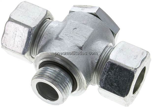 T-Schwenkverschraubung G 1"-25 S (M36x2), Stahl verzinkt