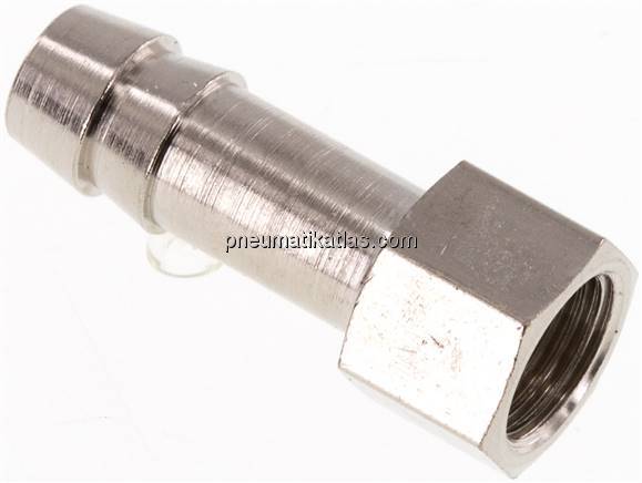Aufschraub-Schlauchtülle G 1/8"-8 (5/16")mm, Messing vernickelt