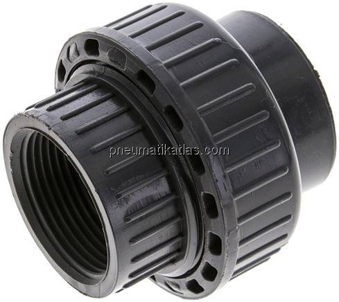 Gewindeverschraubung, PVC-U/ FKM, Rp 1-1/4" IG