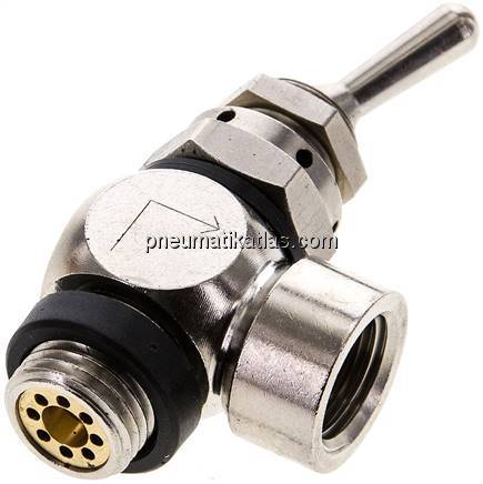 Kipphebelventil 3/2-Wege (NC), G 1/4"-G 1/4"