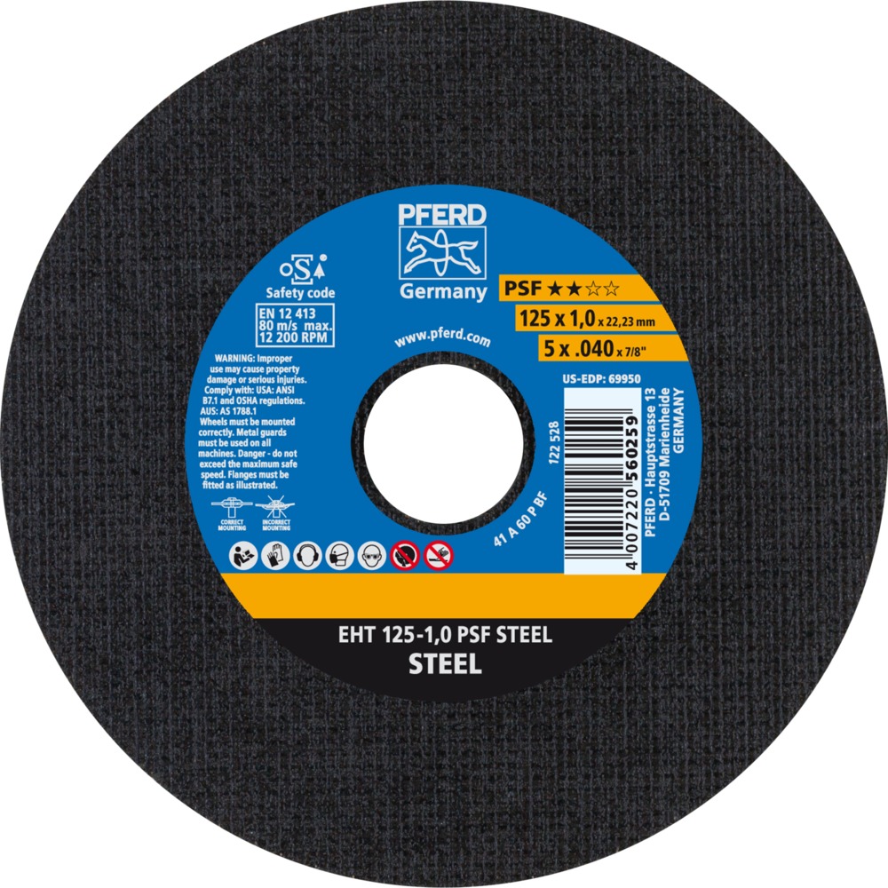 Trennscheiben EHT 125-1,0 PSF STEEL