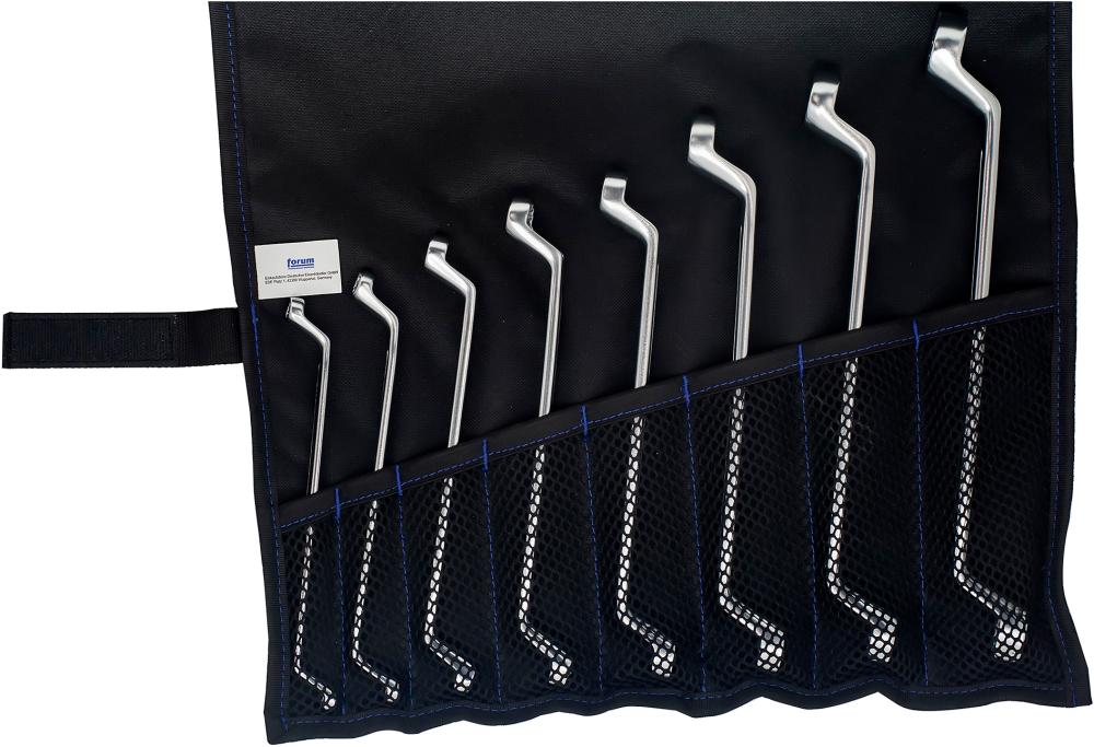 Doppelringschlüssel-Satz DIN838 6-22mm 8-teilig in Rolltasche FORUM Doppelringschlüssel-Satz DIN838 6-22mm 8-teilig in Rolltasche FORUM