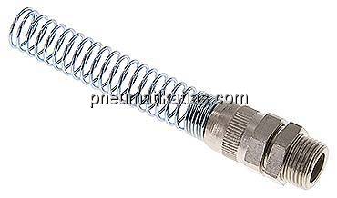 Gerade Verschraubung G 3/8"-12x9mm mit Knickschutz Gerade Verschraubung G 3/8"-12x9mm mit Knickschutz