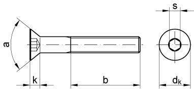 ISO 10642 8.8 M 6 x 30 galv. verzinkt gal Zn KP Artikelbild