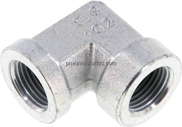 Hochdruck-90°-Winkel G 1/2" (IG), Stahl verzinkt