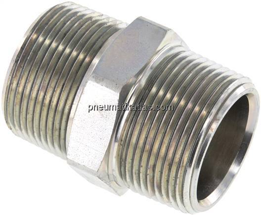 Doppelnippel NPT 1-1/4"-NPT 1-1/4", Stahl verzinkt
