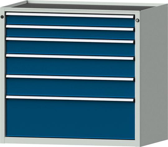 Schubladenschrank 3004 900x600mm, 6 SL,7035/5010