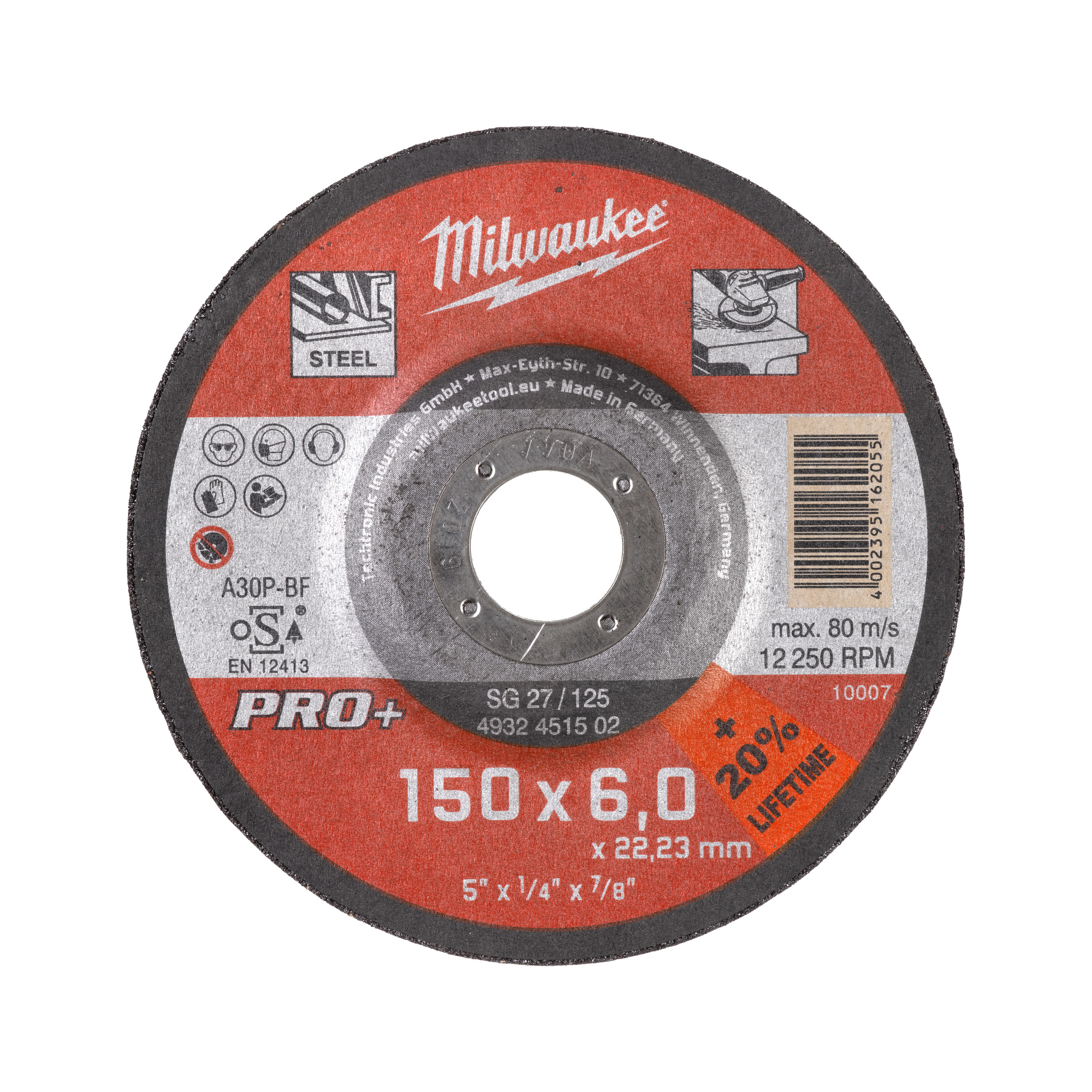 Schruppscheibe PRO+ 150 mm SG27 6 mm gekröpft