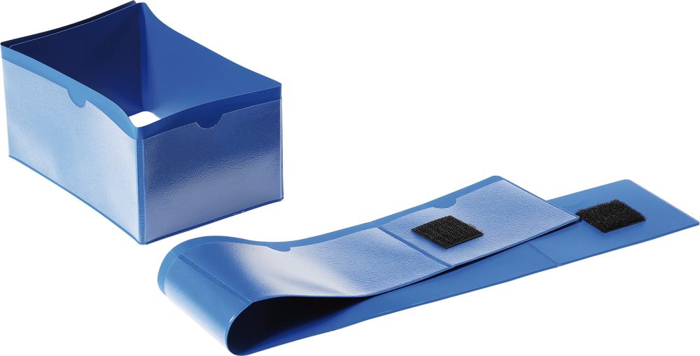 Palettenfuß-Banderole B140xH65 mm blau mit Klettverschluss VE 50 Stück