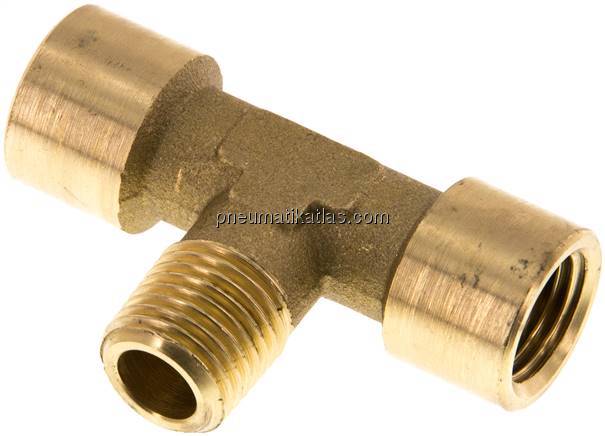 T-Einschraubstück G 1/4"(IG)-R 1/4"(AG), Messing