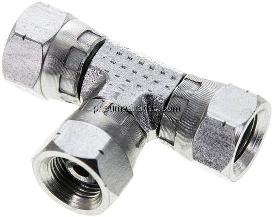 T-Verschraubung,60°Konus G 1/8" (IG), Stahl verzinkt