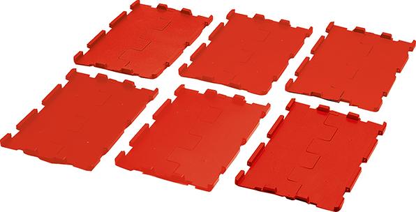 Klappdeckel rot für VTK / D600K,rot B600xT400 mm VE 4 Stk. LA-KA-PE