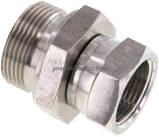 Einstellb. Einschraubverschr. 60°Keg.(G 1")-G 1-1/4"(AG)