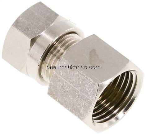 Aufschraub-Schneidringverschr. 12 L (M18x1,5)-G 1/2", Messing vernickelt