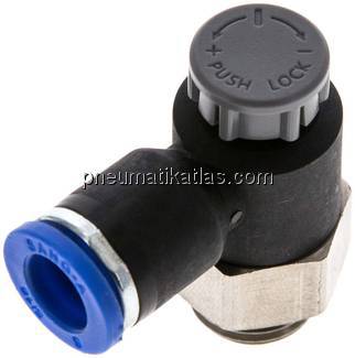 Kompakt-Drosselventil G 1/4"-8mm,abluftregelnd (Standard)