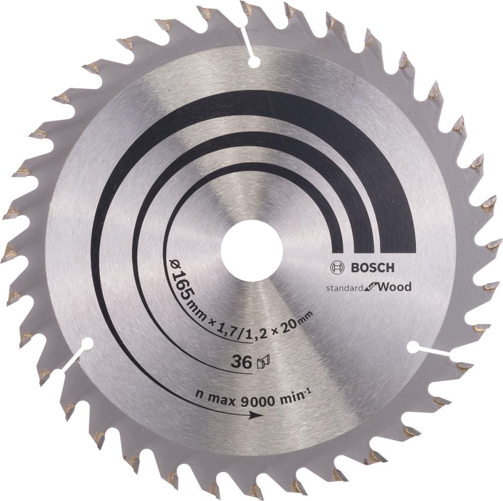 HM-Kreissägeblatt 165x2,6/1,6x20 36Z WZ BosVE à 1 Stück Optiline Wood