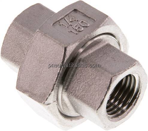 Verschraubung flach dichtend Rp 1/4" (IG),1.4408