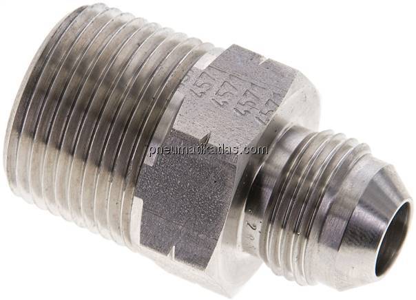 Doppelnippel NPT 3/4"-UNF 3/4"-16(JIC), 1.4571