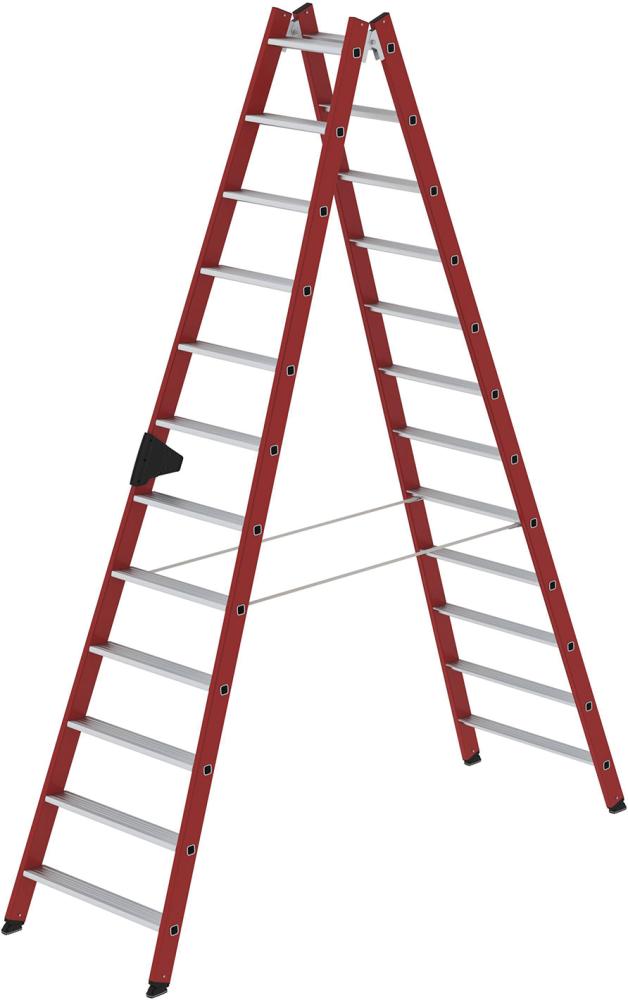 GFK-Stehleiter 2x12 Alu-Stufen Leiterlänge 3,10 m Arbeitshöhe bis 4,50 m