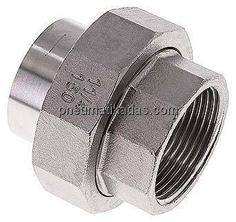 Anschweißverschraubung flach dicht. Rp 1-1/4"(IG)-42,4mm