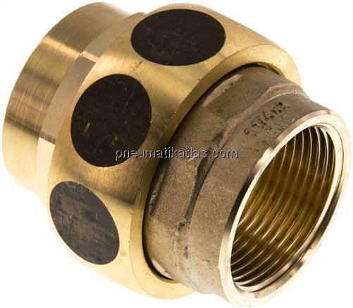Verschraubung flach dichtend Rp 1-1/4" (IG),Messing