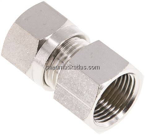 Aufschraub-Schneidringverschr. 10 L (M16x1,5)-G 3/8", Messing vernickelt