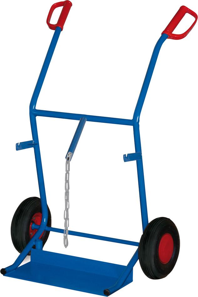 Stahlflaschenkarre 100 kg2x20 l Gummiräder VarioFit