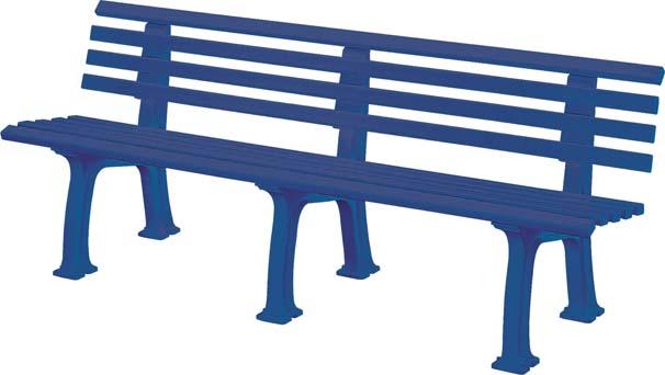 Gartenbank JUIST 4-Sitzer Länge 2000 mm blau