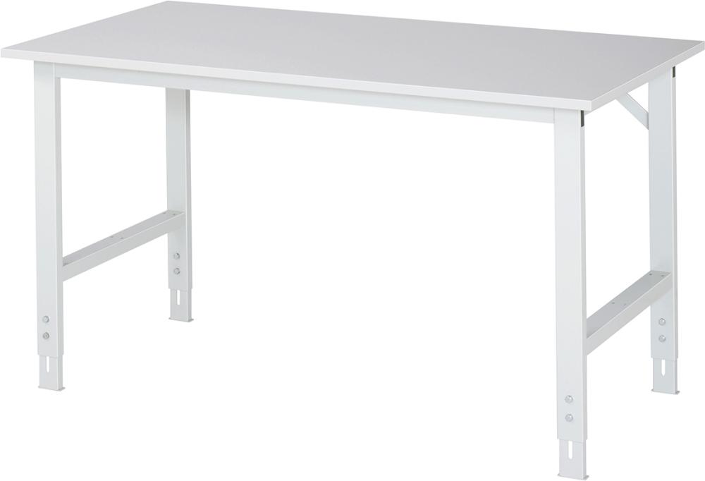 Arbeitstisch Tom - EGB-Melamin-Platte B1500xT800x H760-1080mm EGB-Melamin-Platte