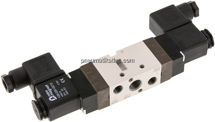 5/2-Wege Magnetventil, G 1/4", Impulsventil, 115 V AC