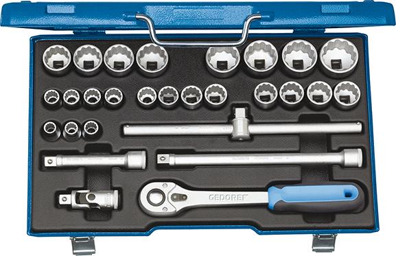 Steckschlüssel-Garnitur 1/2" D19VMU-10 28-teilig Gedore Steckschlüssel-Garnitur 1/2" D19VMU-10 28-teilig Gedore