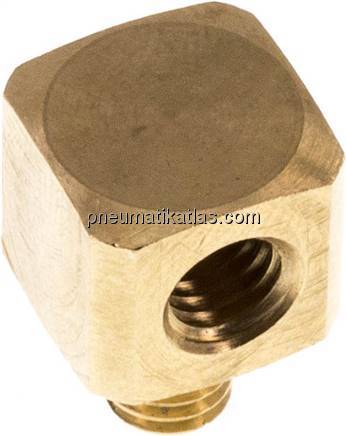 90°-Winkel M 5(IG)-M 5(AG), Messing 90°-Winkel M 5(IG)-M 5(AG), Messing
