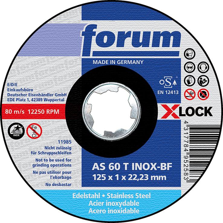 Trennscheibe X-LOCK Inox 125x1,0mm gera. FORUM