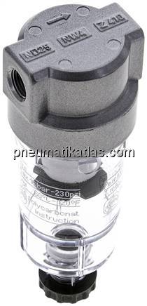 Mini-Filter G 1/8", Kunststoffbehälter