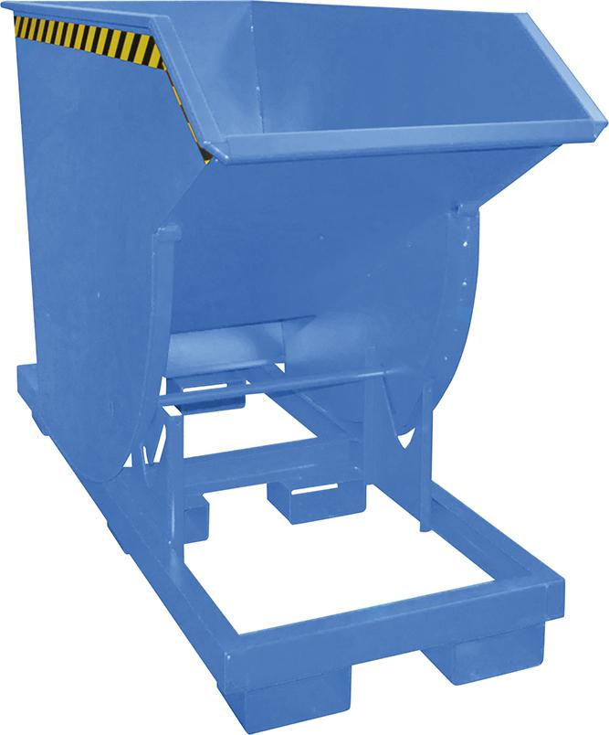 Kippbehälter BKM 750 l B820xT1760xH1270 mm RAL5012 Tragkraft 3000kg mit Abrollsystem