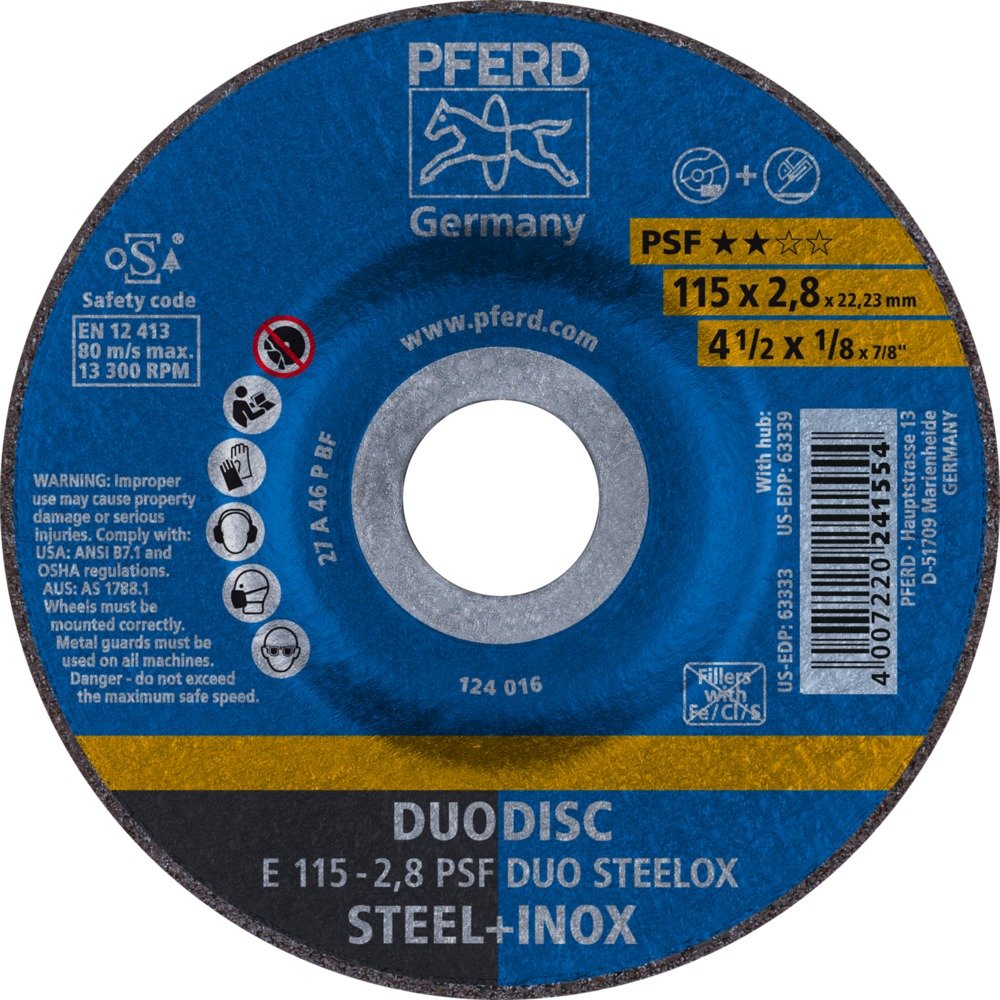Trennscheiben E 115-2,8 PSF DUO STEELOX
