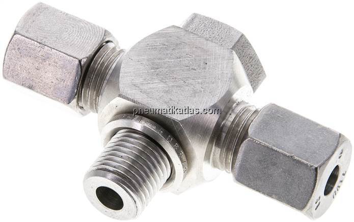 T-Schwenkverschraubung G 1/4"-6 S (M14x1,5), 1.4571