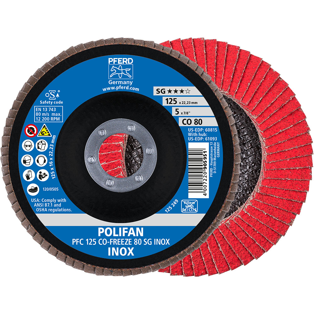 POLIFAN-Fächerscheiben PFC 125 CO-FREEZE 80 SG INOX