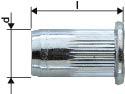 Blindnietmutter Stahl verzinkt Flachrundkopf M8x11x17mm GESIPA