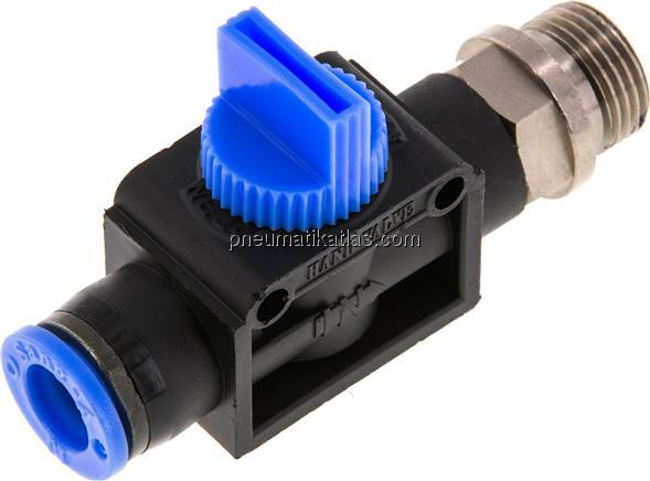3/2-Wege-Absperrventil G 3/8"-10mm, Gewindeseite entlüftend