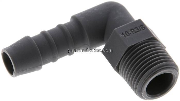 Winkel-Gewindetülle R 3/8"-10mm, PA 6